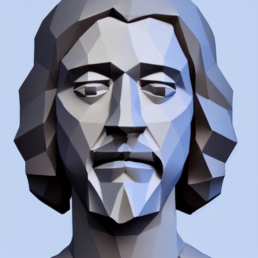 low - poly jesus, art station, 4 k 
