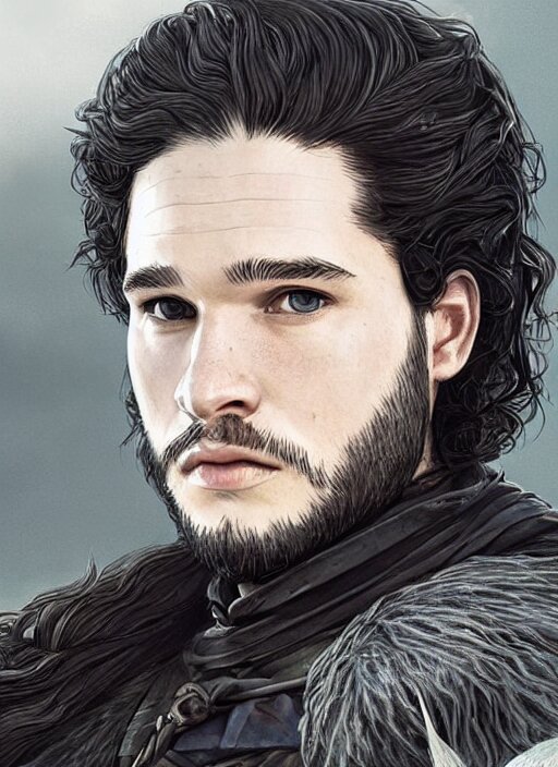 Make him look like a real John snow