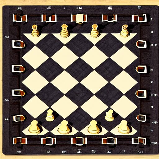 top down view of a chessboard