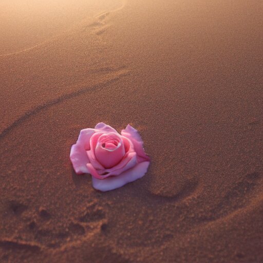 a rose in the sand, photo studio, professional photo, professional lighting, artstation trend, hdr, instagram photo 