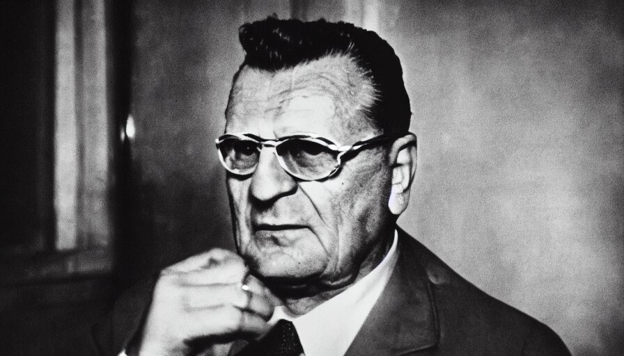color photo of Josip Broz Tito, canon 700d, high quality, criterion collection