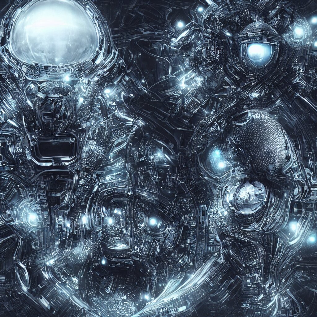 an insanely detailed cibernetic artwork of a futuristic artificial intelligence superstar, centered image, perfectly symmetrical alien face, with frames made of detailed fractals, octane render, 4k, insanely detailed, detailed grid as background, photorealistic digital art, hyper realism, high detail, cgi