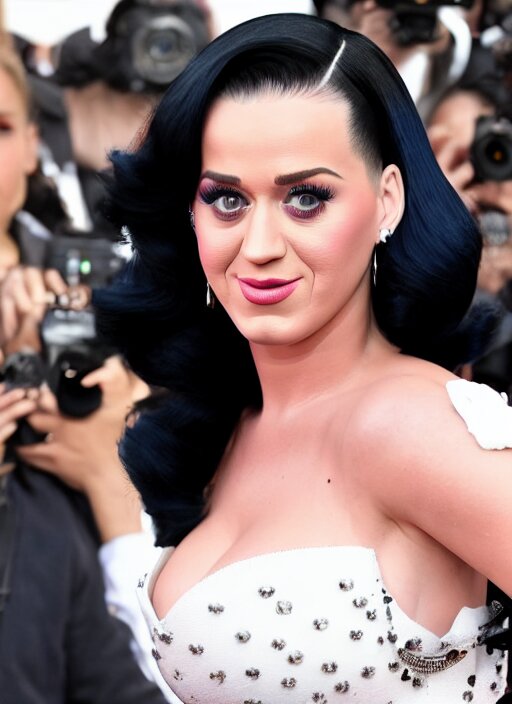 Smooth 4k hdr 3 5 mm papparazzi photography of Katy Perry as a vampire. Highly detailed symmetrical face and fine details. Turn Katy Perry into a vampire