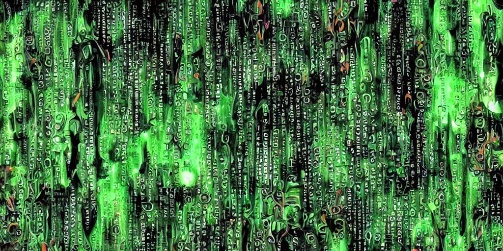 colorful green scene from The Matrix (1999) by Markus Vogt exquisitely detailed, 4k ultra