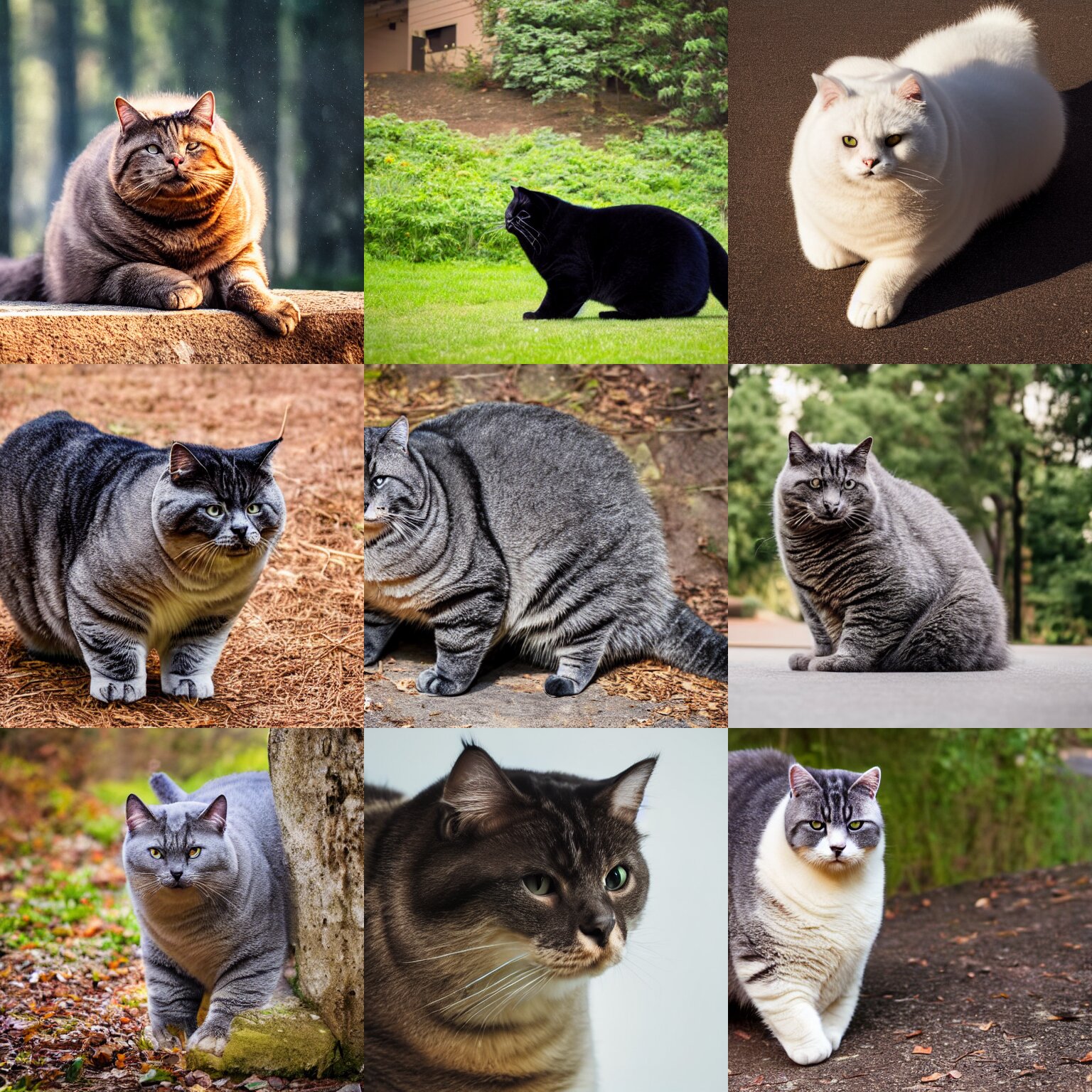 Extreme Huge Chonker Cat, oh lawd he coming, professional photo, full body view, XF IQ4, 150MP, 50mm, F1.4, ISO 200, 1/160s, natural light