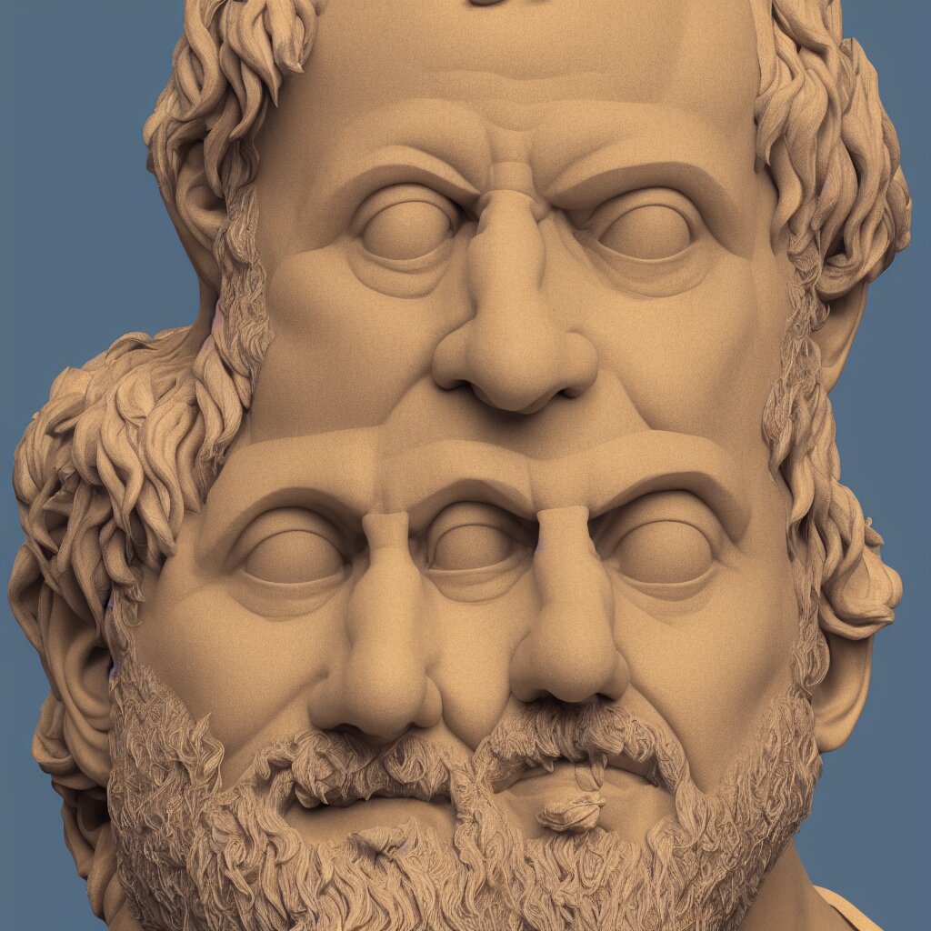 Aristotle by Lynda Benglis, octane render, transparent, zoomed out, orange backgorund, pastel colours, 4k, 8k, pleasent composition