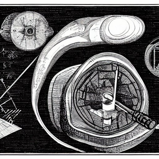 a diagram of a vape in da vinci style