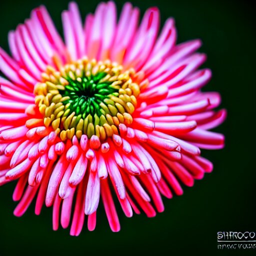 Chrysanthemum EOS-1D, f/1.4, ISO 200, 1/160s, 8K, RAW, unedited, symmetrical balance, in-frame, god rays, digital art, high detail by tristan eaton