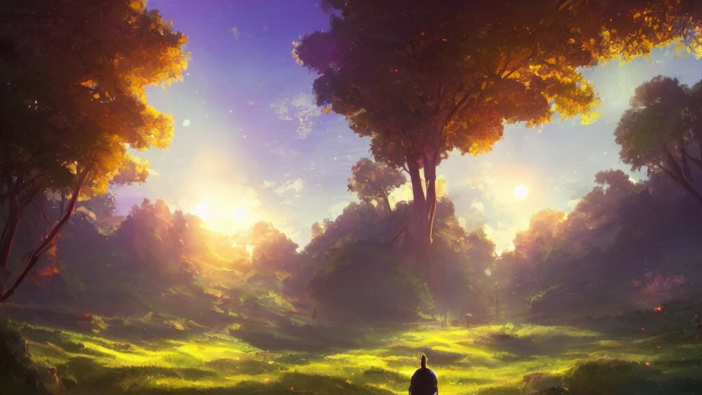 large glowing green orb in the sky with the sun shining through its center, bright godrays, vibrant contrast, by sylvain sarrailh, rossdraws, ambient light, ultra detailed, fantasy artwork, 8 k, volumetric lighting, trending on artstation, award winning, beautiful scenery, very beautiful. 