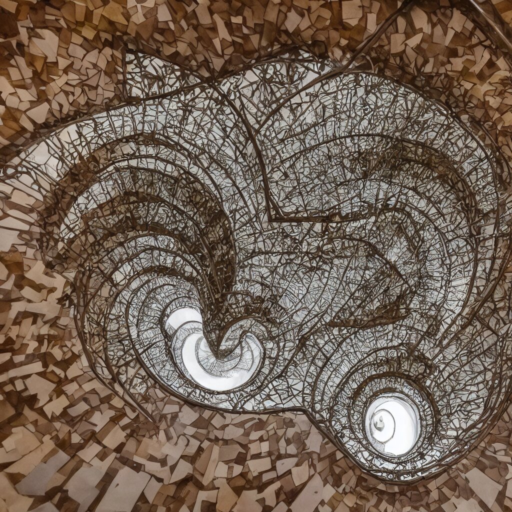grand spiral stairscase going down deep in a hole, by etienne - louis boullee and gaudi, leica, high quality, high detailed 