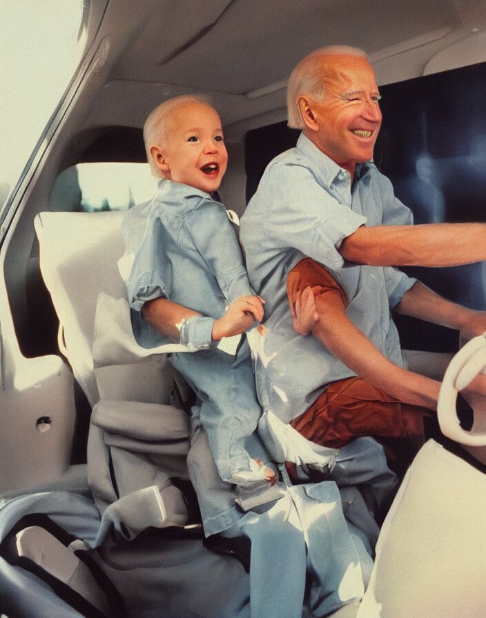Baby and grandfather together 