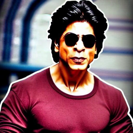 The King of Bollywood, Shah Rukh Khan. Change the color of his hair to green