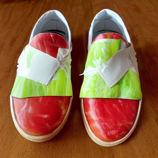 photo of burger king branded shoes that have lettuce inside 