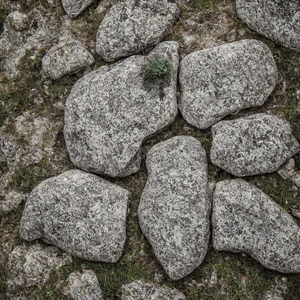 rock in a forest