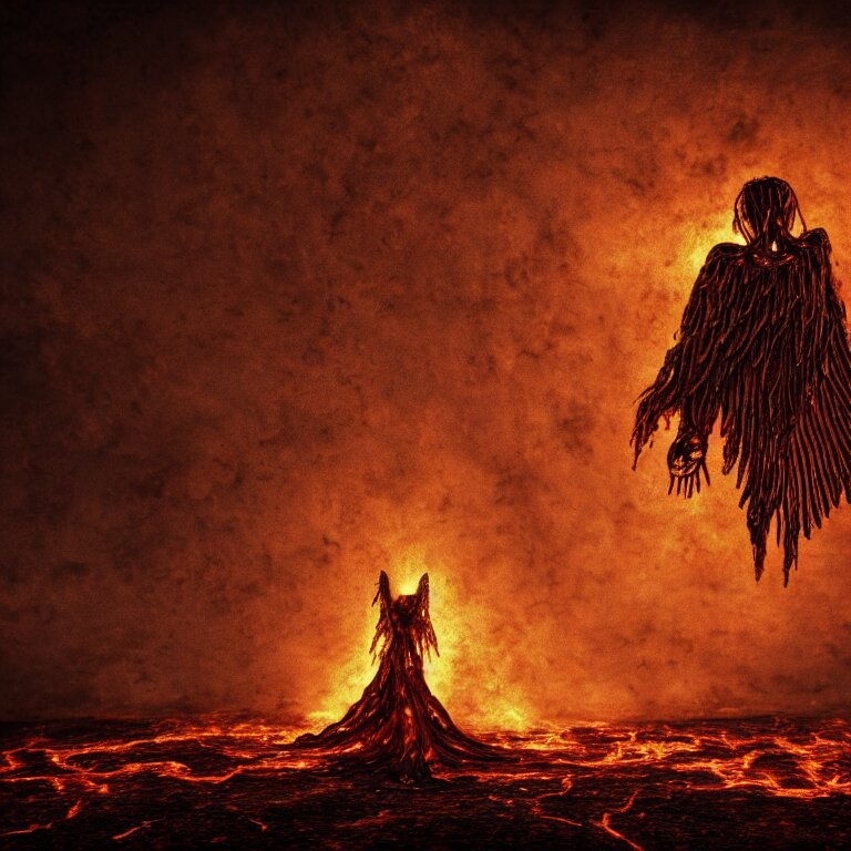 surreal ribbed torn angel on fire in flames in desolate empty wasteland, creepy, nightmare, dream-like heavy atmosphere, surreal abandoned buildings, neoclassic, baroque painting, beautiful detailed intricate insanely detailed octane render trending on Artstation, 8K artistic photography, photorealistic, volumetric cinematic light, chiaroscuro, Hieronymus Bosch, Alex Grey, Raphael, Caravaggio, Beksinski, Giger, Rembrandt
