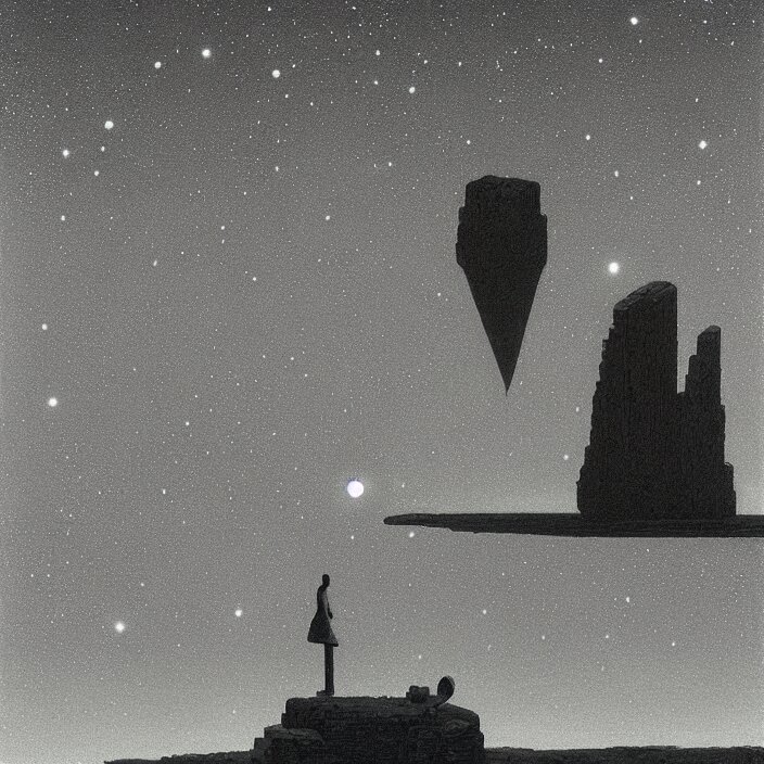 the stars are calling, science fiction, Edward Hopper and James Gilleard, Zdzislaw Beksinski, highly detailed