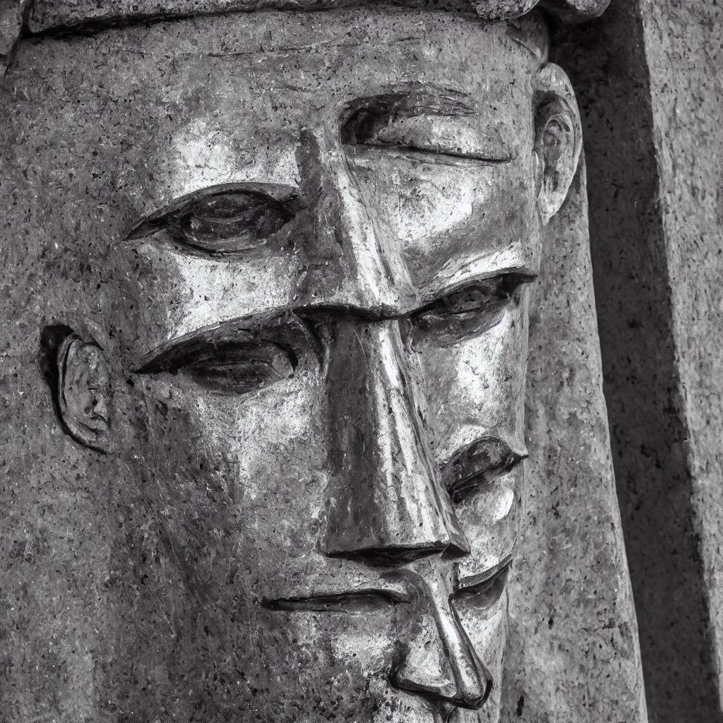 highly detailed portrait photography steered gaze of a stern face, wearing a chrome venetian mask, in autumn, 105mm f2.8 at the Giza Pyramid