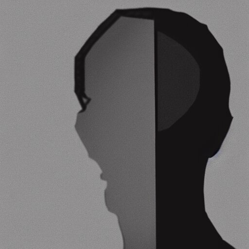 boy in a sleep paralysis looking in his dark room at a tall faceless silhouette from which black smoke comes out of his head. There lights coming from the windows, digital art, horror, creepy pasta, detailed
