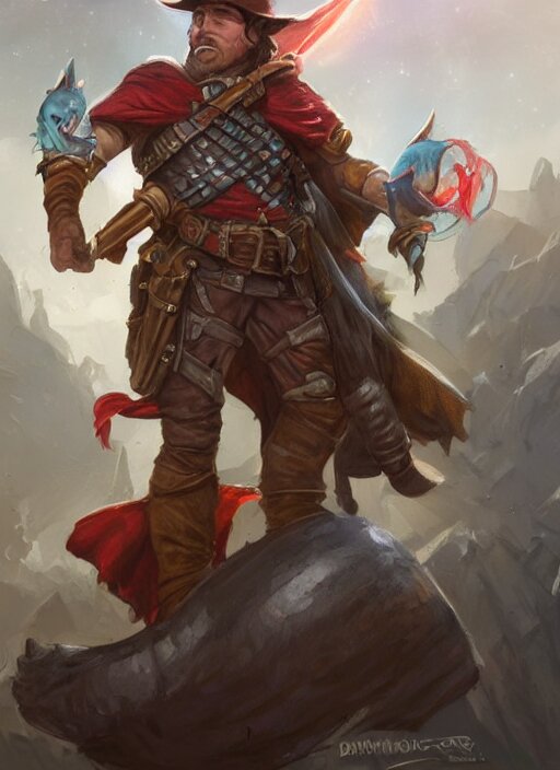 Cannoneer, dndbeyond, bright, colourful, realistic, dnd character portrait, full body, pathfinder, pinterest, art by ralph horsley, dnd, rpg, lotr game design fanart by concept art, behance hd, artstation, deviantart, hdr render in unreal engine 5