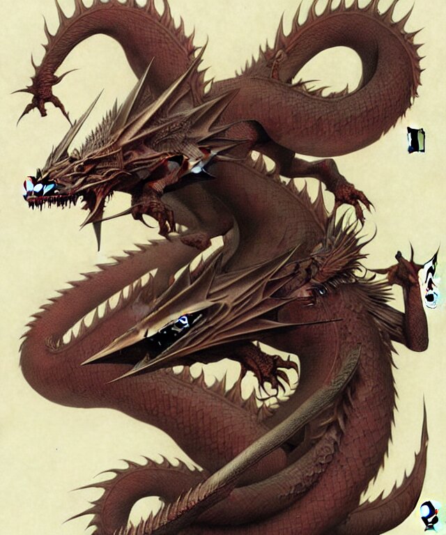 japanese style dragon in the style of peter mohrbacher, wayne barlowe, gustav moreau, bussiere, roberto ferri, santiago caruso, luis ricardo falero, austin osman spare, 