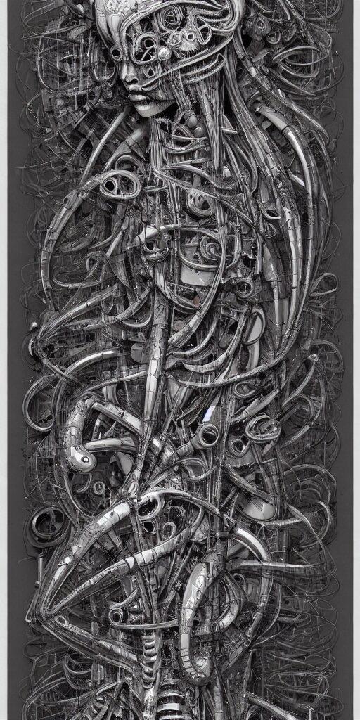 biomechanical typography by hr giger and james jean 