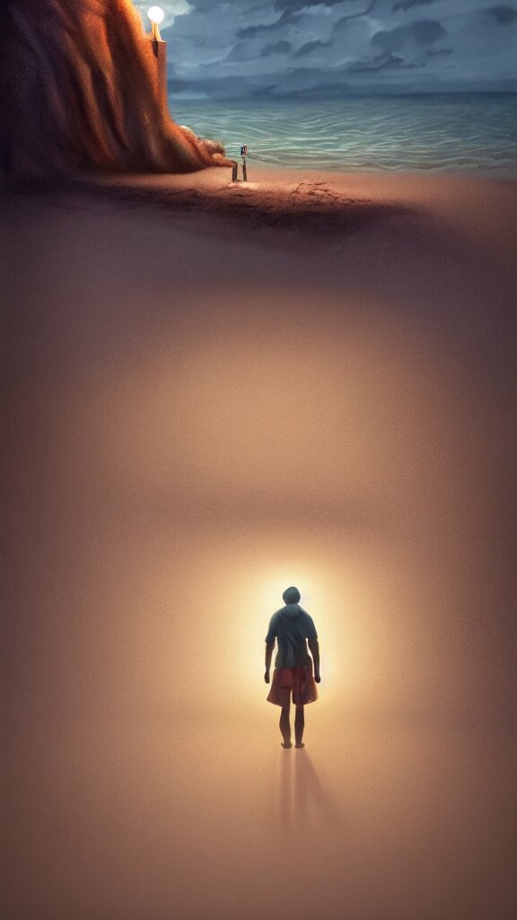 a door to another dimension stands alone on a beach in the style of michael whelan, hyperrealistic, photorealistic, concept art, trending on artstation, digital illustration, cinematic lighting, 4 k, ultra hd, beautiful colors, highly detailed, octane render, unreal engine 5 
