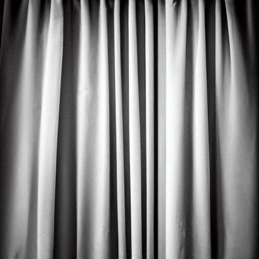 a ghost behind the curtains 