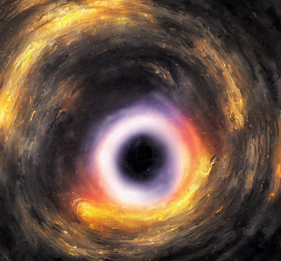 fractal black hole, acrilic paint, brush paint, heavenly atmosphere, paint, ultra detailed, beautiful image, resolution, artstation 