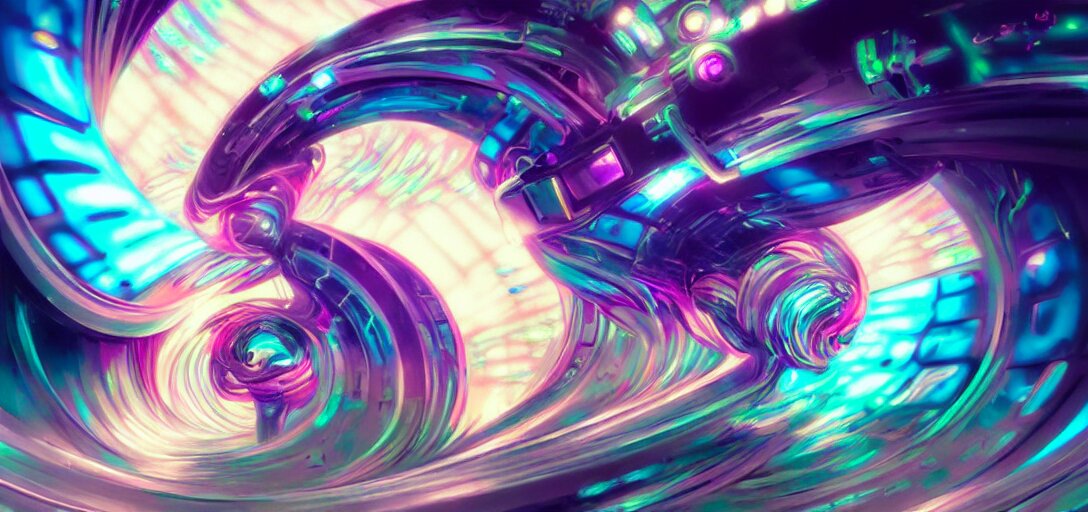 swirling vortexes of computer hardware vaporwave aesthetic, colorful, psychedelic, digital painting, artstation, concept art, smooth, sharp focus, illustration, art by artgerm and greg rutkowski and alphonse mucha 