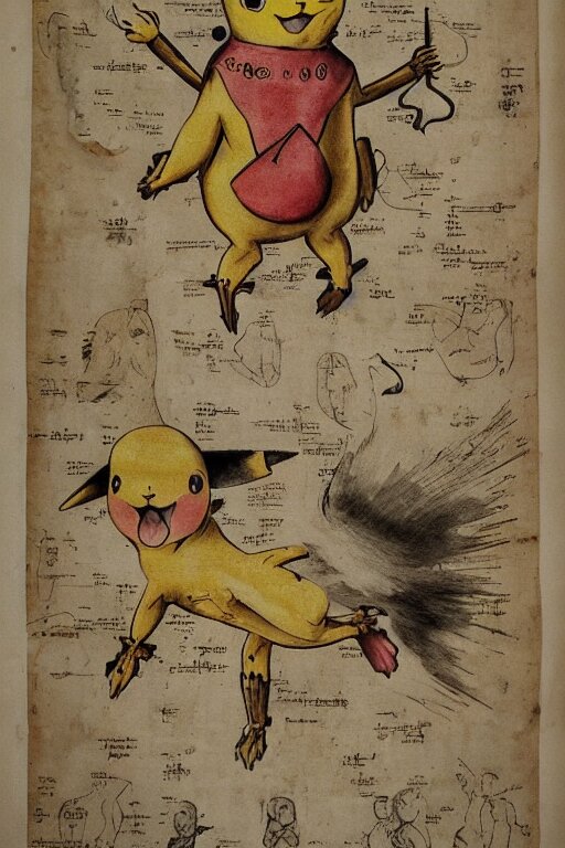 Sketch of animation carecter about doremon 