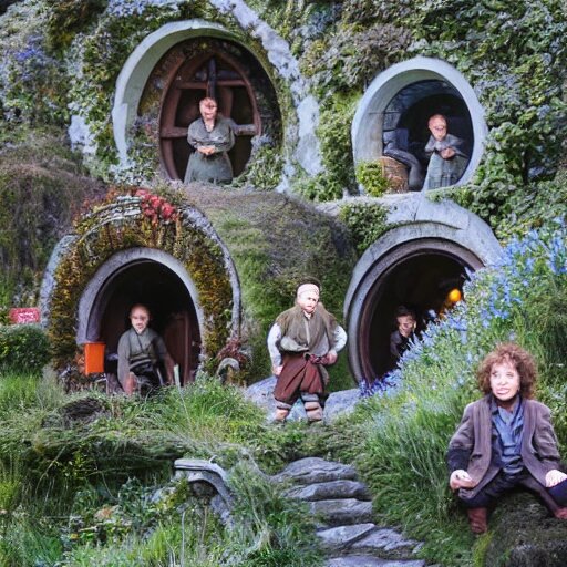 photo of Hobbits on a city