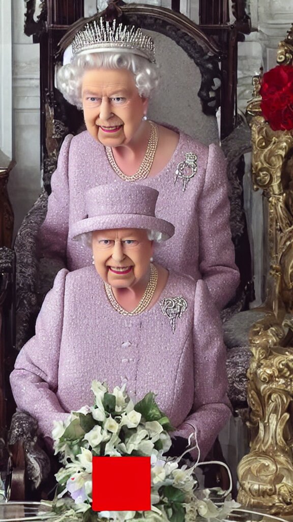 queen elizabeth tiktok live stream screenshot - made to look like real queen elizabeth. make it look like real queen elizabeth