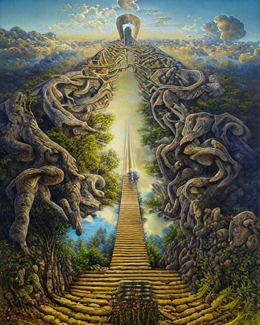Stairway to heaven by Tomasz Alen Kopera and salvator Dali, masterpiece
