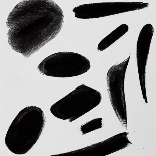 hard edges, brush, shapes, ink 
