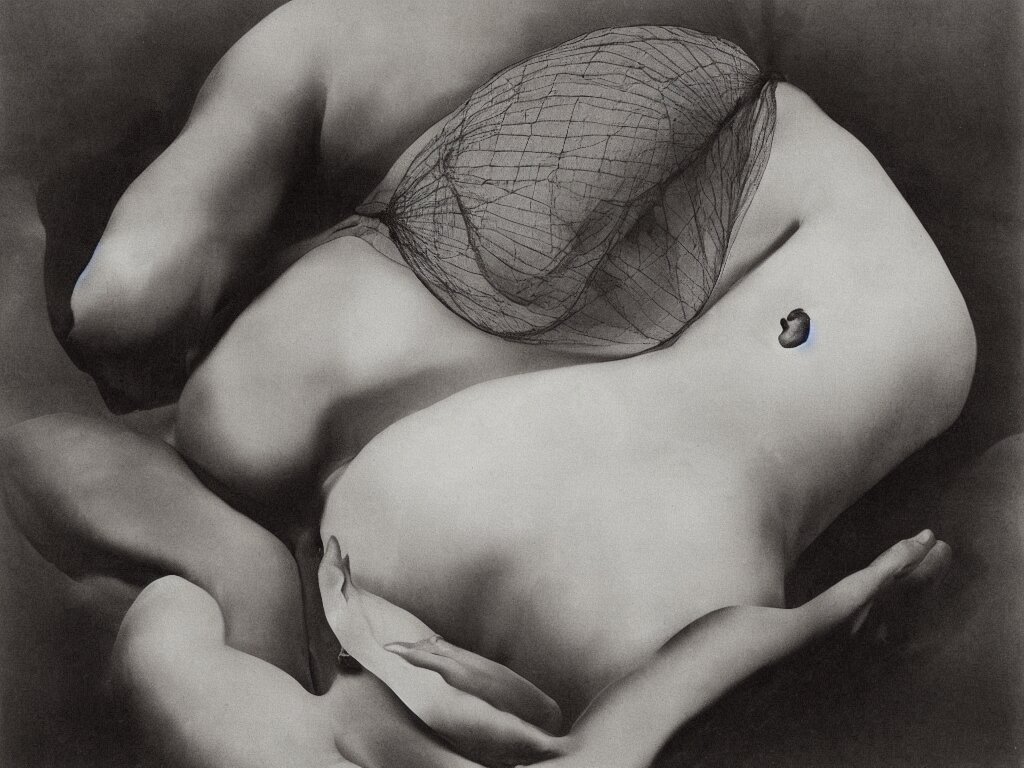 zafu meditation pillow with mosquito net. karl blossfeldt, salvador dali 