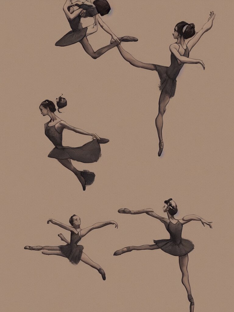 ballet by disney concept artists, blunt borders, golden ratio 