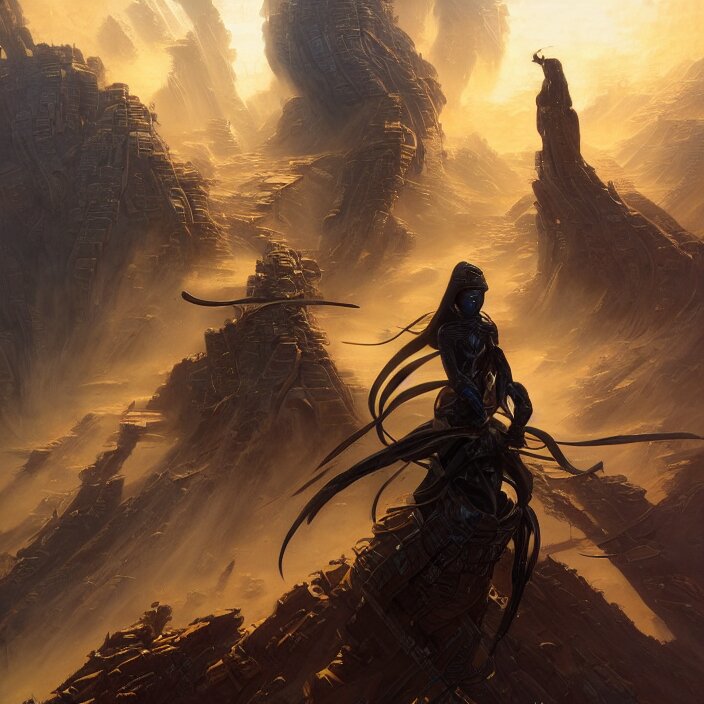 The sun set behind the distant mountains, casting long shadows across the empty plains. A lone figure walked steadily across the barren landscape, their destination unknown but their purpose resolute. As the darkness grew, they disappeared into the night, leaving behind nothing but silence and mystery.