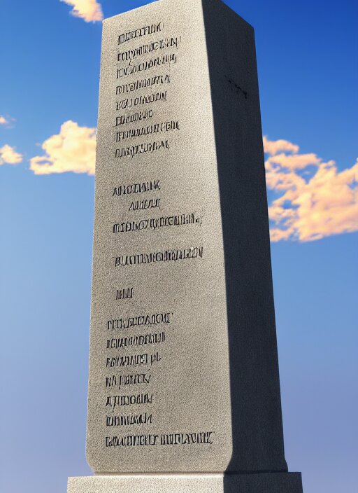 monument with the text за абобу, hyperrealism, no blur, 4 k resolution, ultra detailed 
