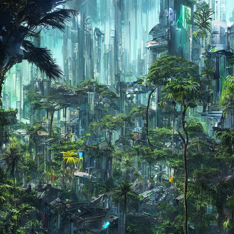 a unrealistic horrow jungle
