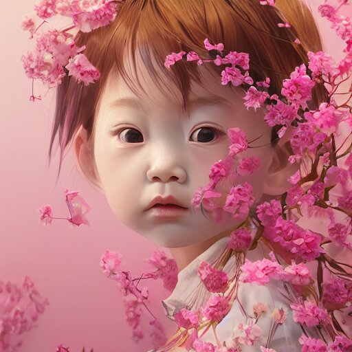 Baby and flower 