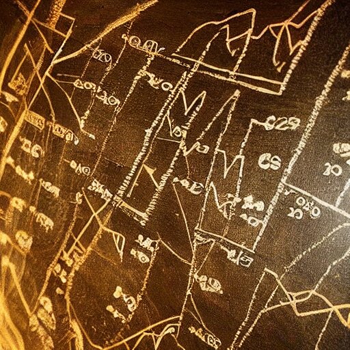 “stock market chart found in cave drawing by archaeologists, award winning”