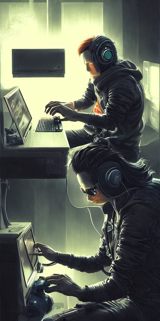 sophisticated portrait of sonic playing videogames very smoky cyberpunk, elegance, highly detailed, shallow depth of field, artstation, artgerm, donato giancola and joseph christian leyendecker