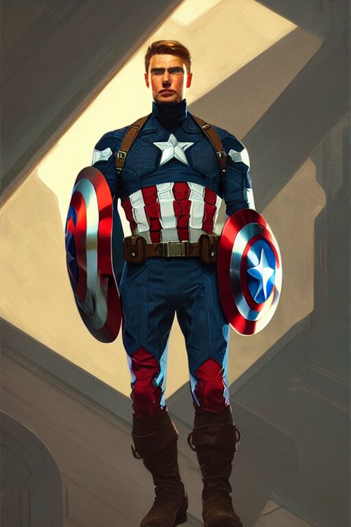 Captain America, fantasy, portrait, sharp focus, intricate, elegant, digital painting, artstation, matte, highly detailed, concept art, illustration, ambient lighting, art by ilya kuvshinov, artgerm, Alphonse mucha, and Greg Rutkowski. Captain America, fantasy, portrait, sharp focus, intricate, elegant, digital painting, artstation, matte, highly detailed, concept art, illustration, ambient lighting, art by ilya kuvshinov, artgerm, Alphonse mucha, and Greg Rutkowski