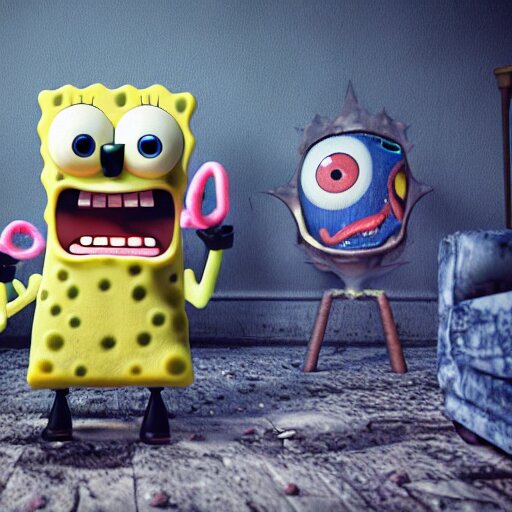 Portrait of Spongebob Squarepants, medium format