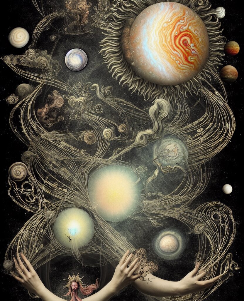 Our universe with planet 