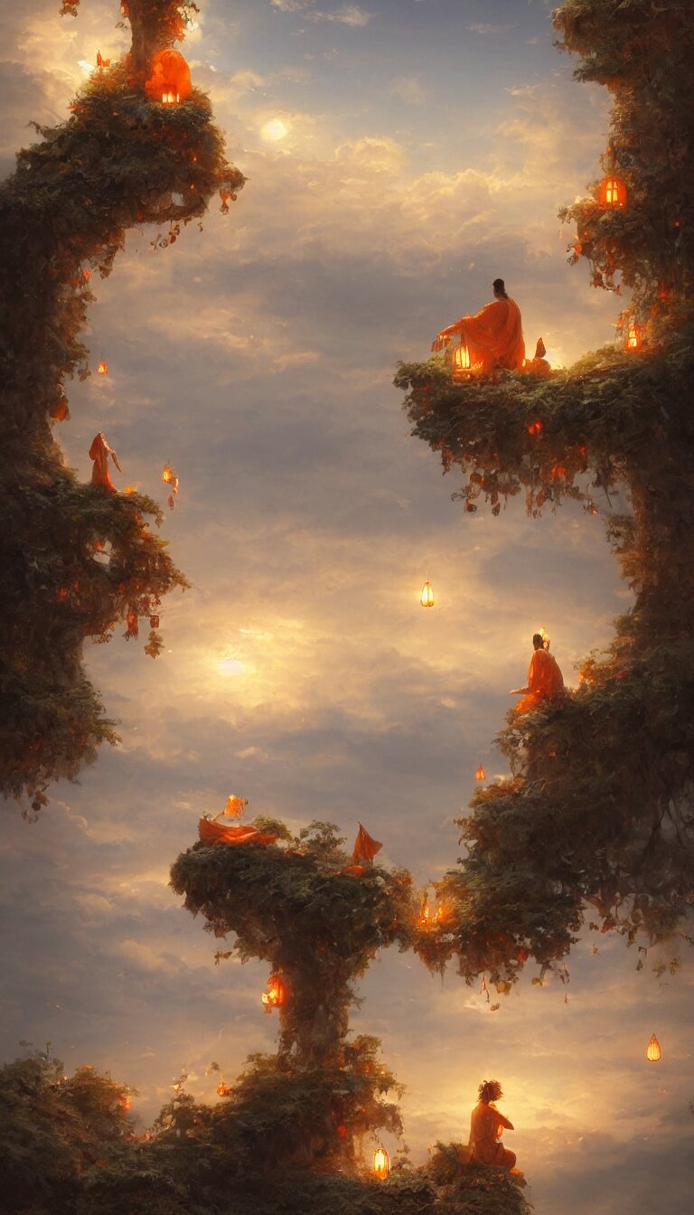 buddha on tree