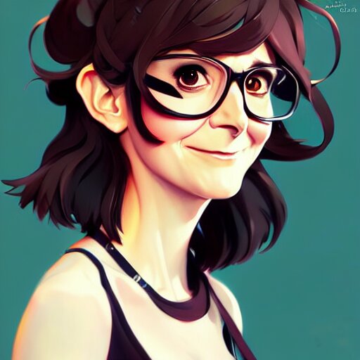 Tina fey, portrait shinkai makoto studio ghibli studio key hideaki anno sakimichan stanley artgerm lau rossdraws james jean marc simonetti elegant highly detailed digital painting artstation pixiv