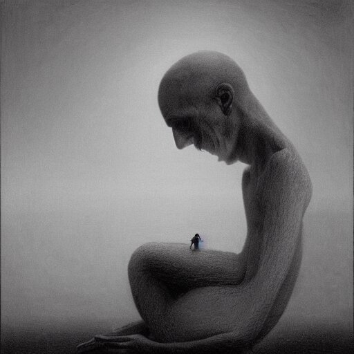 Werner Syndrome, illustrated by Zdzisław Beksiński, artistic interpretation, trending on artstation, 4k, 8k