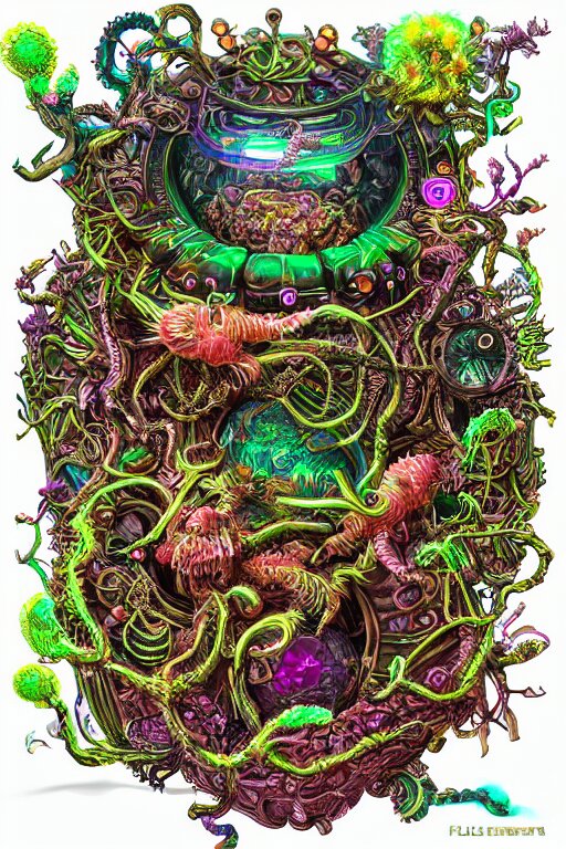 creature sushi roots cactus elemental flush of force nature micro world fluo light deepdream a wild amazing steampunk baroque ancient alien creature, intricate detail, colorful digital painting radiating a glowing aura global illumination ray tracing 