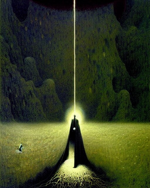 lord of the rings painting by beksinski 